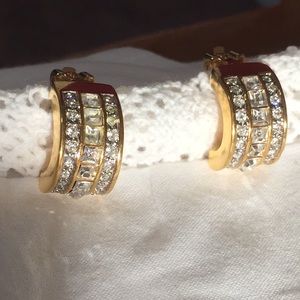 Crystals and Gold earrings!